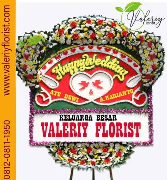Papan Bunga Happy Wedding